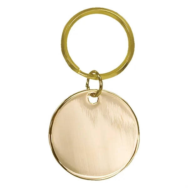 Blank Circle Brass Keychain... from ASI 92531 Unique Custom Products / UCP