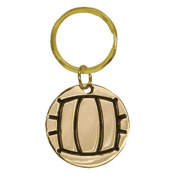 Volleyball Brass Keychain... from ASI 92531 Unique Custom Products / UCP