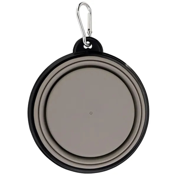 Collapsible full color pet bowl with carabiner for easy attachment.... from ASI 39552 BEL Promo