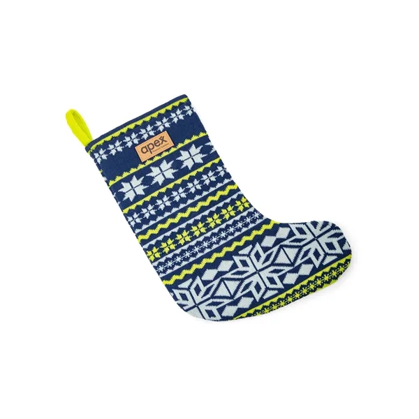 Pantone Matched Jacquard holiday stockings made of acrylic and spandex and... from ASI 45657 Pop! Promos