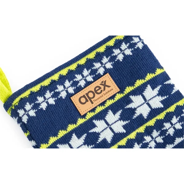 Pantone Matched Jacquard holiday stockings made of acrylic and spandex and... from ASI 45657 Pop! Promos