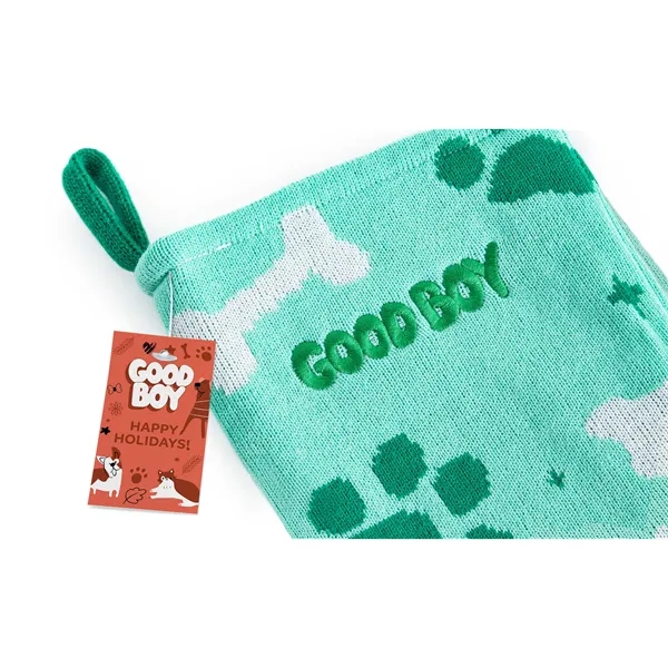 Pantone Matched Jacquard holiday stockings made of acrylic and spandex and... from ASI 45657 Pop! Promos