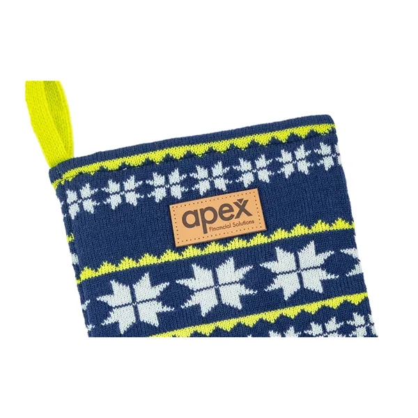 Pantone Matched Jacquard holiday stockings made of acrylic and spandex and... from ASI 45657 Pop! Promos