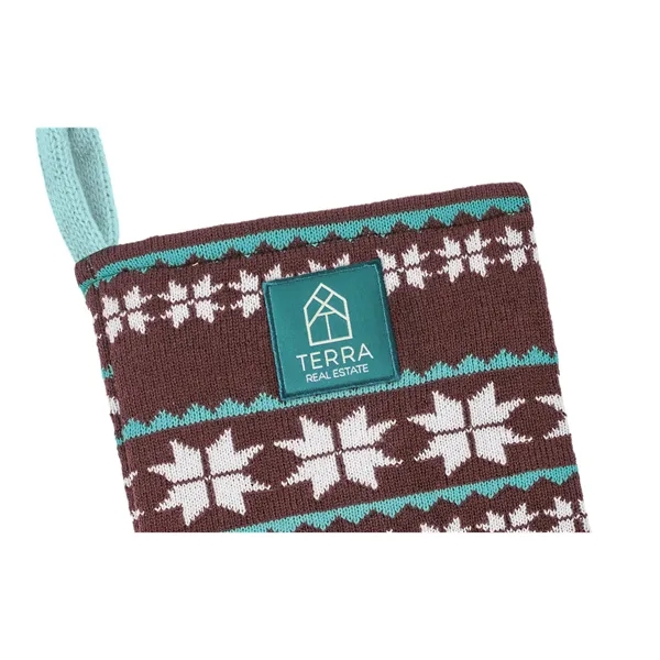 Pantone Matched Jacquard holiday stockings made of acrylic and spandex and... from ASI 45657 Pop! Promos