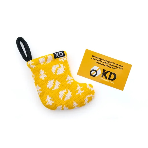 Pantone Matched Jacquard mini holiday stockings made of acrylic and spandex... from ASI 45657 Pop! Promos