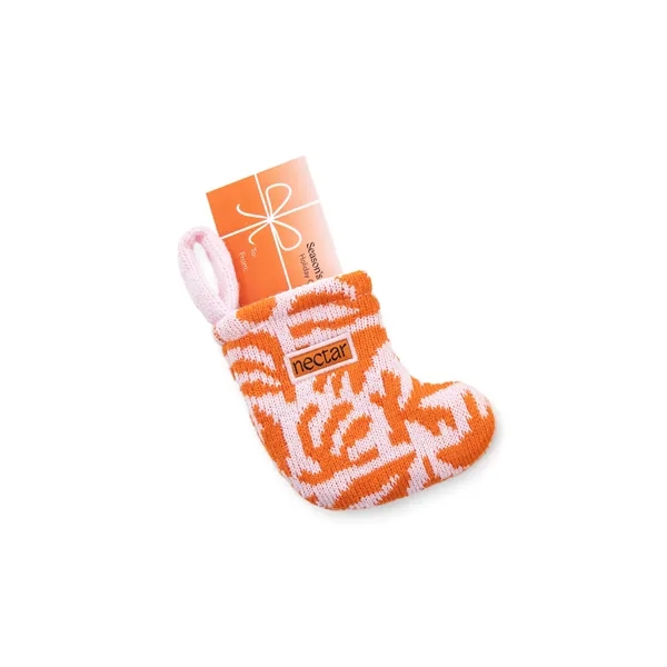 Pantone Matched Jacquard mini holiday stockings made of acrylic and spandex... from ASI 45657 Pop! Promos