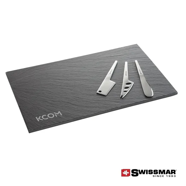 Swissmar® Slate Serving Board With 3pc Cheese Knives... from ASI 84592 St Regis Group
