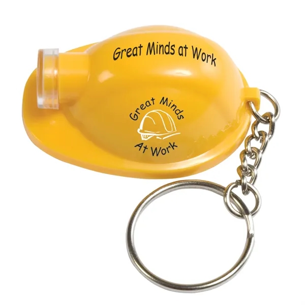 Hard hat shaped key tag equipped with a high-powered LED light.... from ASI 62190 Illini