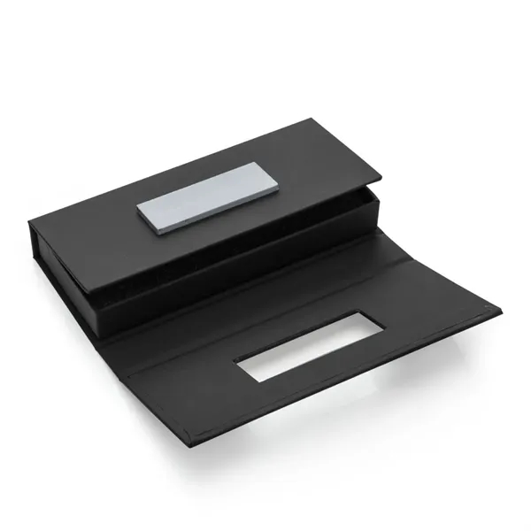 Wooden double pen gift box with wood grain finish and metal... from ASI 84592 St Regis Group