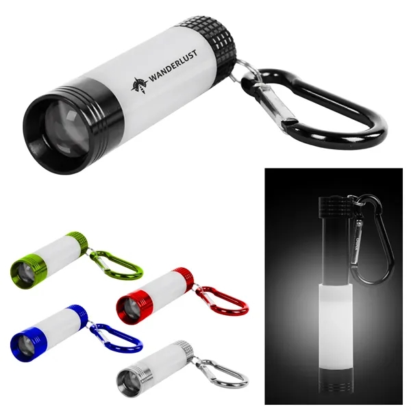 2.5" extra bright LED flashlight in assorted colors with metal carabiner... from ASI 61125 Hit Promotional Products / Hit®