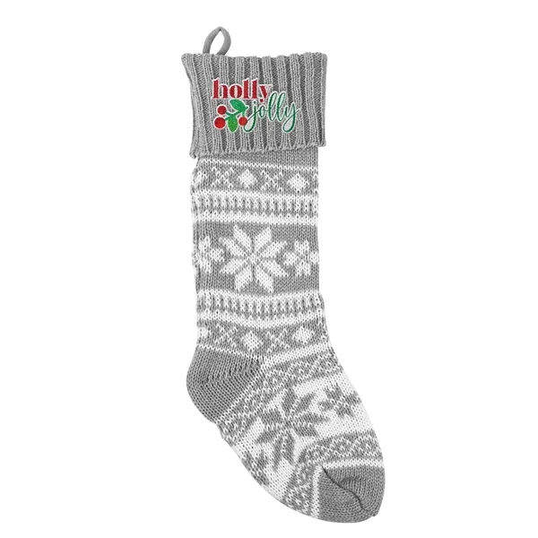 Holiday stocking with a festive snowflake design.... from ASI 61125 Hit Promotional Products / Hit®