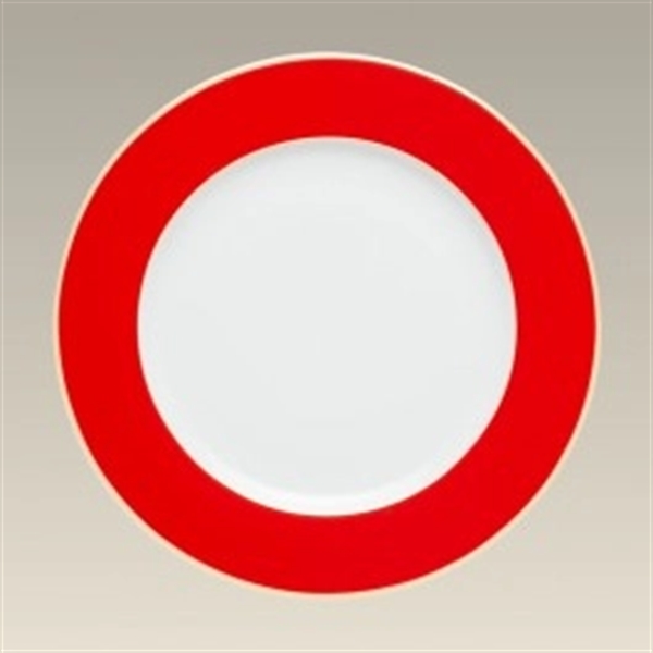 Charger plate with gold banding; 12 1/2" Available with four different... from ASI 68878 Mar's Line / Mar's Promotions / MAR's Line Mars China Collection