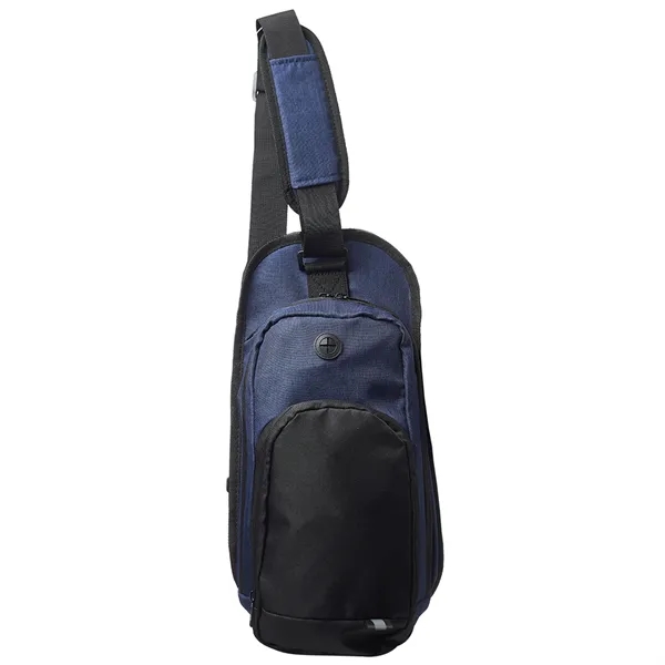 Two-tone crossbody shoulder backpack plus 1 color silkscreen imprint on 1... from ASI 37218 Athena Promo (tm)