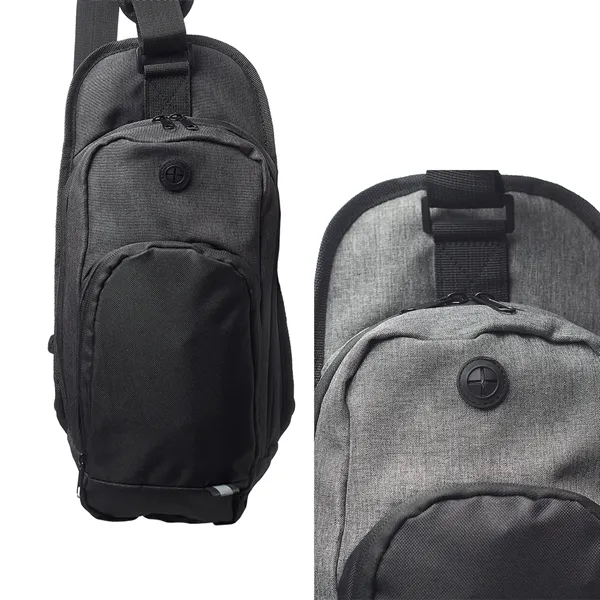 Two-tone crossbody shoulder backpack plus 1 color silkscreen imprint on 1... from ASI 37218 Athena Promo (tm)