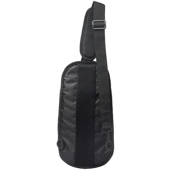 Two-tone crossbody shoulder backpack plus 1 color silkscreen imprint on 1... from ASI 37218 Athena Promo (tm)