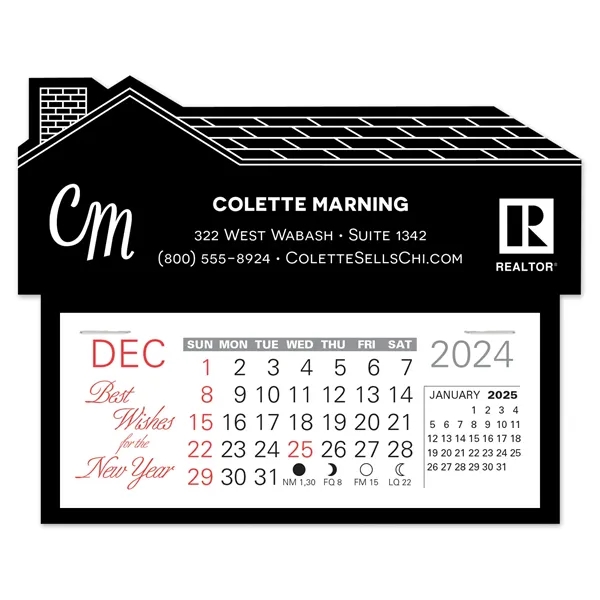 House shape self adhering vinyl calendar with 13 month pad,... from ASI 95280 Warwick Publishing Co / Warwick