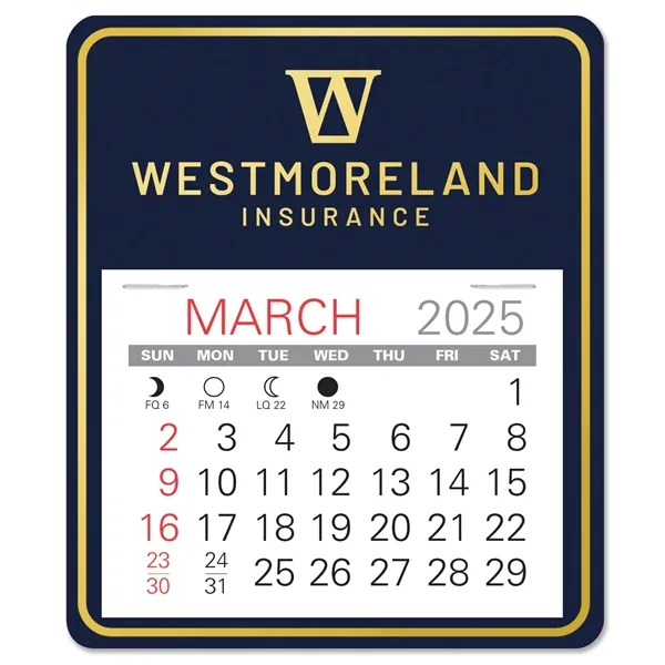 Universal shape self adhering vinyl calendar with 13 month pad,... from ASI 95280 Warwick Publishing Co / Warwick