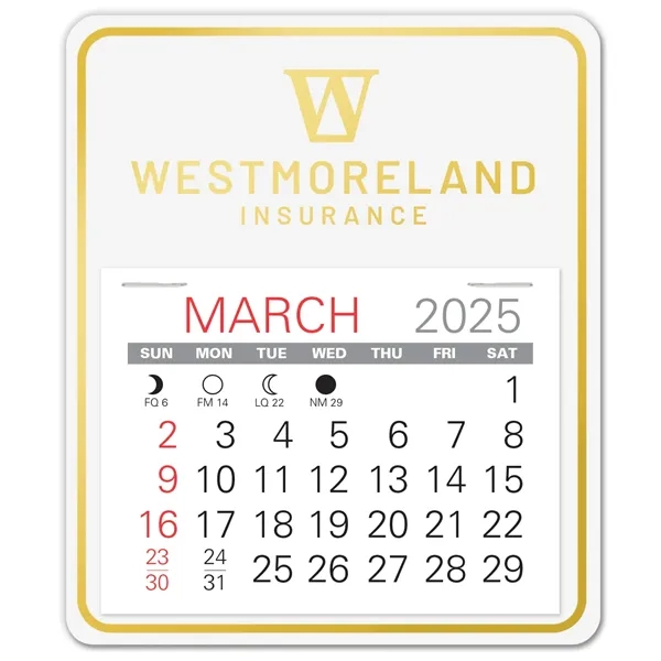 Universal shape self adhering vinyl calendar with 13 month pad,... from ASI 95280 Warwick Publishing Co / Warwick
