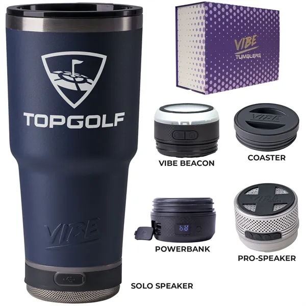 28-ounce tumbler kit with a coaster base, double-wall insulation, non-slip bottom,... from ASI 57653 Gold Bond