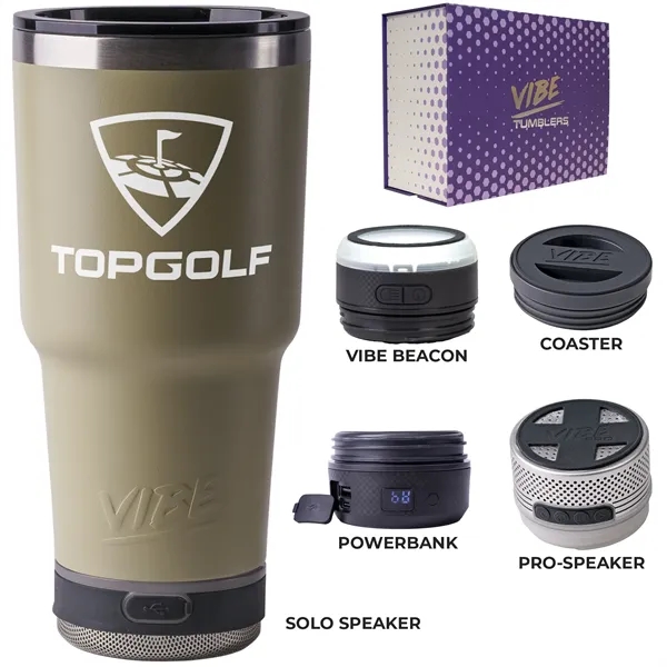 28-ounce tumbler kit with a coaster base, double-wall insulation, non-slip bottom,... from ASI 57653 Gold Bond