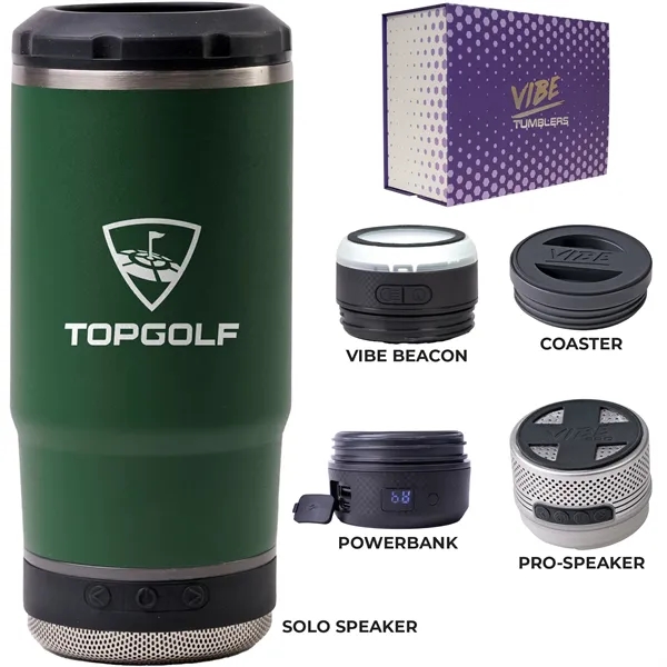 Drink cooler kit with a 14-ounce cooler, coaster base, double-wall insulation,... from ASI 57653 Gold Bond