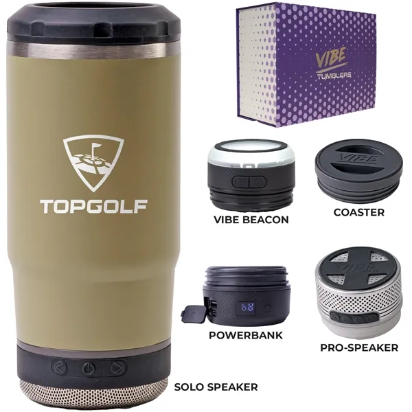 Drink cooler kit with a 14-ounce cooler, coaster base, double-wall insulation,... from ASI 57653 Gold Bond