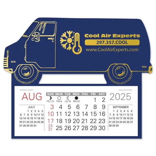 Van shape self adhering vinyl calendar with 13 month pad,... from ASI 95280 Warwick Publishing Co / Warwick