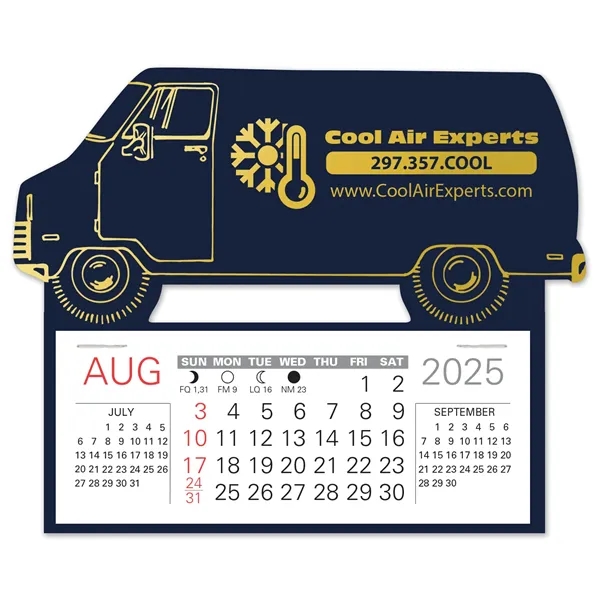 Van shape self adhering vinyl calendar with 13 month pad,... from ASI 95280 Warwick Publishing Co / Warwick
