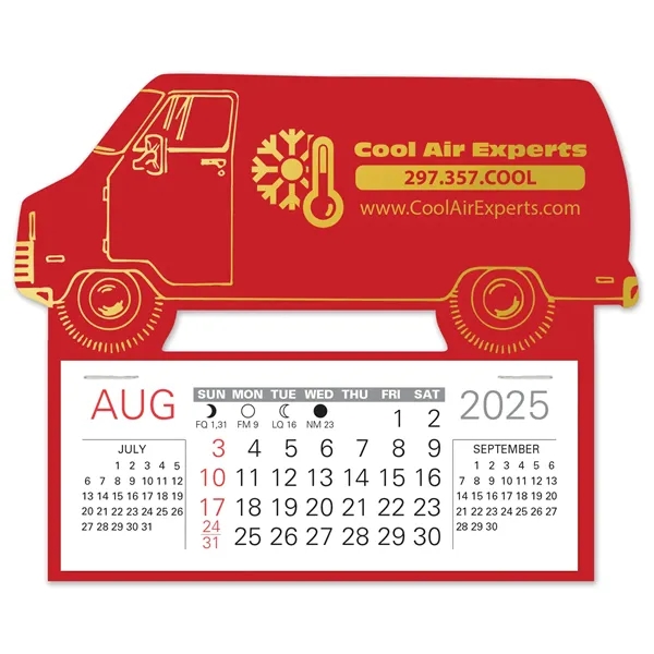 Van shape self adhering vinyl calendar with 13 month pad,... from ASI 95280 Warwick Publishing Co / Warwick