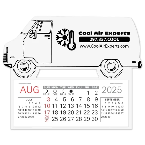 Van shape self adhering vinyl calendar with 13 month pad,... from ASI 95280 Warwick Publishing Co / Warwick