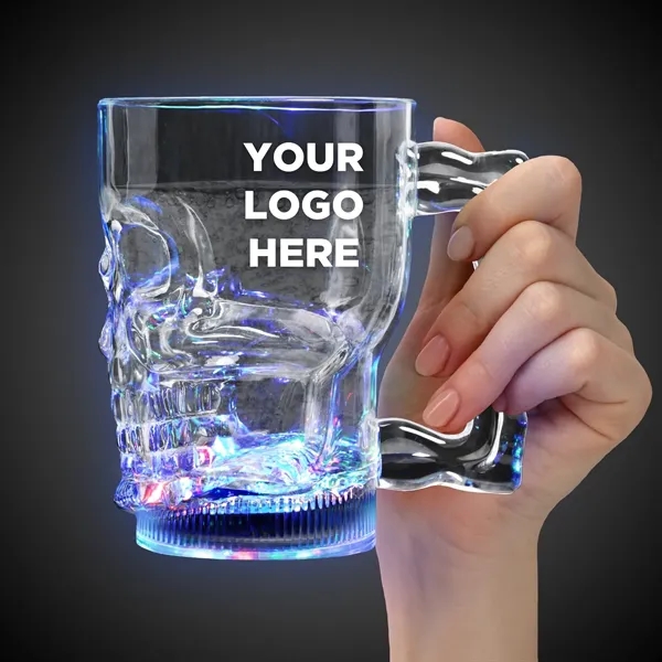 20 oz. skull mug with multi-color LED lights.... from ASI 42016 Brighter Promotions Inc / Chemical Light™