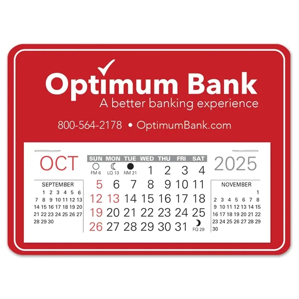 Rectangle shape self adhering vinyl calendar with 13 month pad,... from ASI 95280 Warwick Publishing Co / Warwick