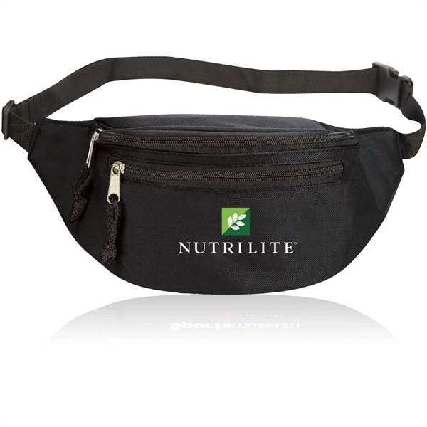 Fanny pack made of 600 denier polyester with adjustable waist belt.... from ASI 46755 Cosmo Promos