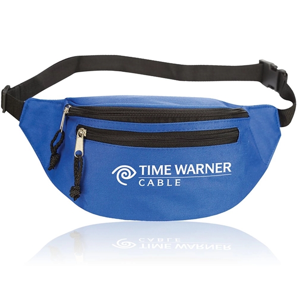 Fanny pack made of 600 denier polyester with adjustable waist belt.... from ASI 46755 Cosmo Promos