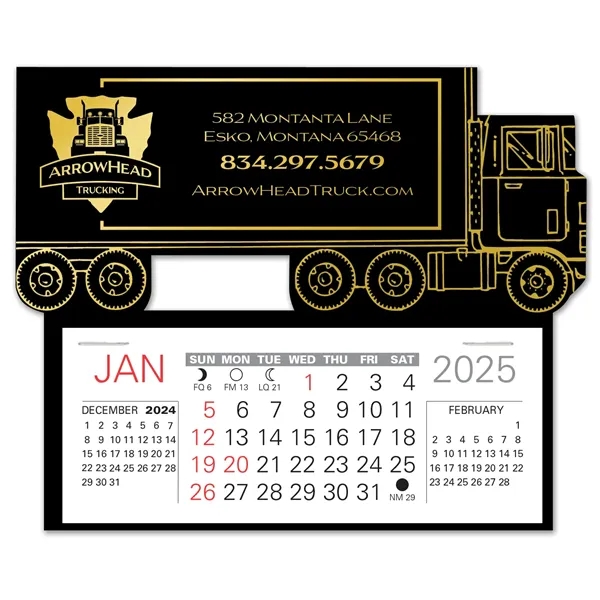 Semi-Truck shape self adhering vinyl calendar with 13 month pad,... from ASI 95280 Warwick Publishing Co / Warwick