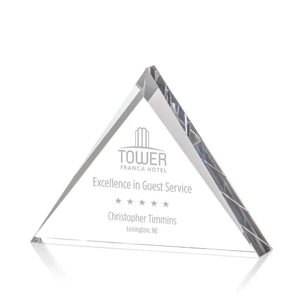 The Tideswell Optical Crystal triangle showcases reflective triangular bezels accenting a... from ASI 84592 St Regis Group / St Regis