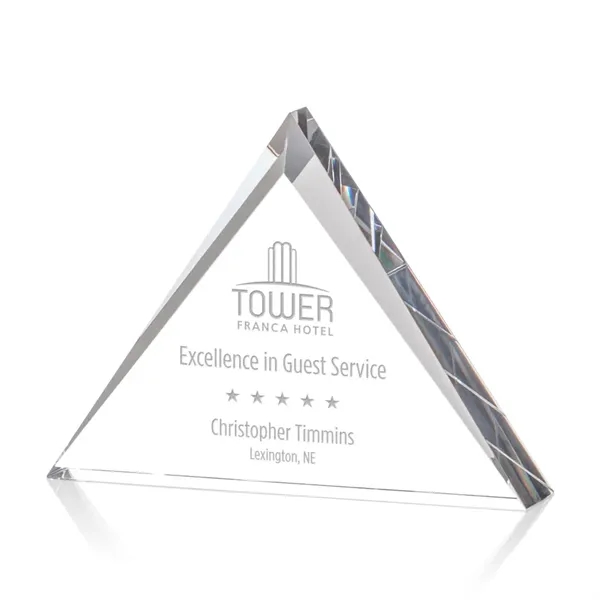 The Tideswell Optical Crystal triangle showcases reflective triangular bezels accenting a... from ASI 84592 St Regis Group / St Regis