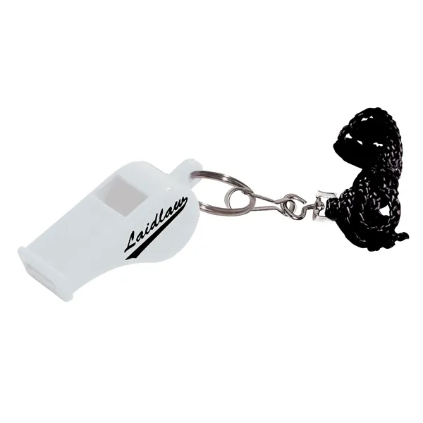 Whistle key tag with black lanyard.... from ASI 62190 Illini