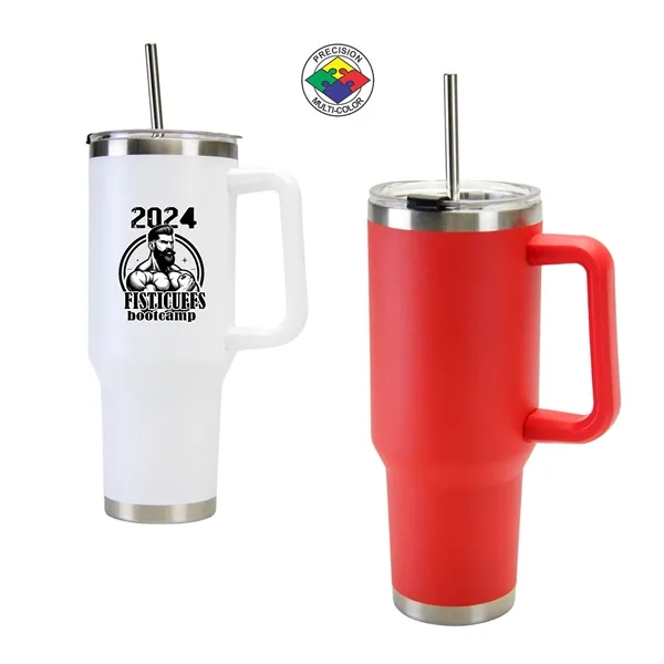 40oz ArcticWare Vacuum Travel Mug with Lid & Straw... from ASI 80093 Pyrographics