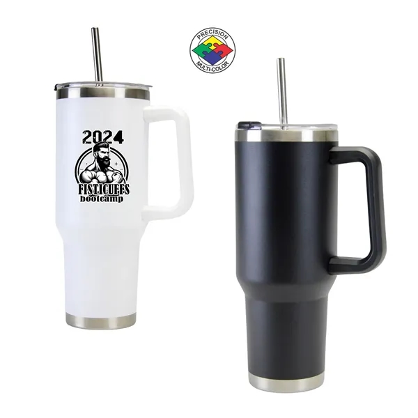 40oz ArcticWare Vacuum Travel Mug with Lid & Straw... from ASI 80093 Pyrographics