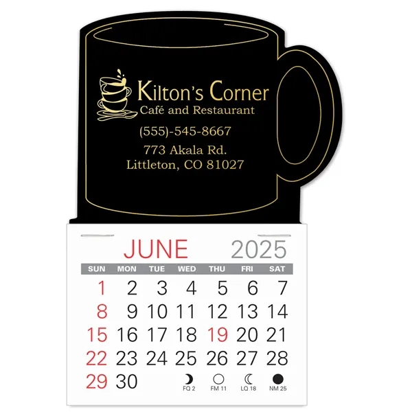 Mug shape self adhering vinyl calendar with 13 month pad... from ASI 95280 Warwick Publishing Co / Warwick
