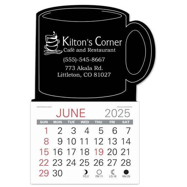 Mug shape self adhering vinyl calendar with 13 month pad... from ASI 95280 Warwick Publishing Co / Warwick