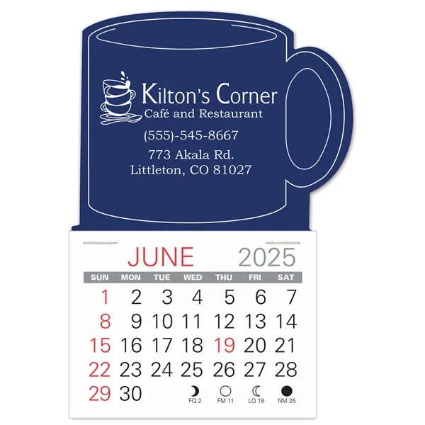 Mug shape self adhering vinyl calendar with 13 month pad... from ASI 95280 Warwick Publishing Co / Warwick
