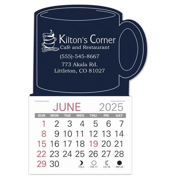 Mug shape self adhering vinyl calendar with 13 month pad... from ASI 95280 Warwick Publishing Co / Warwick