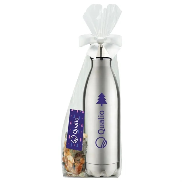 17 oz. Vacuum Insulated Water Bottle with Snack Pack Filled with... from ASI 71685 Midnite Snax® / Promo Revolution