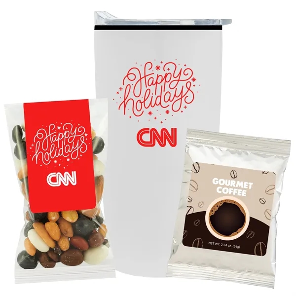 20 oz Straight Wall Tumbler w/ Plastic Liner with Ghirardelli® Squares... from ASI 71685 Midnite Snax® / Promo Revolution