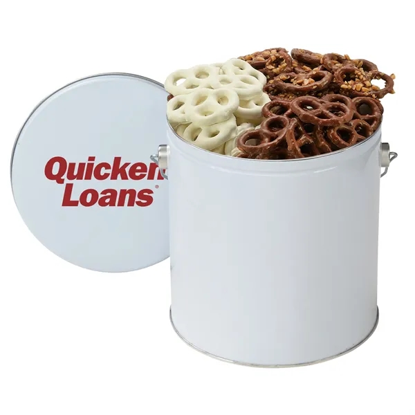 Gallon Tin filled with Milk with Toffee (12.5 oz), Milk Chocolate... from ASI 71685 Midnite Snax®