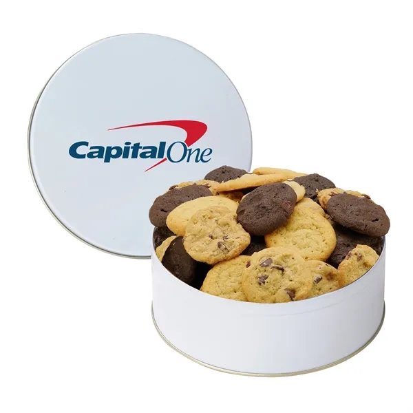 Medium Gourmet Cookie Tin with 2" Assorted Gourmet Cookies (24)... from ASI 71685 Midnite Snax®