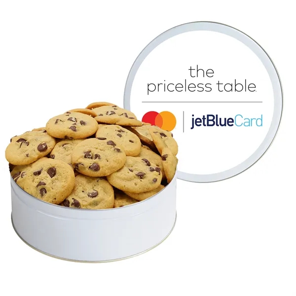 Large Gourmet Cookie Tin with 2" Gourmet Chocolate Chip Cookies (30)... from ASI 71685 Midnite Snax®