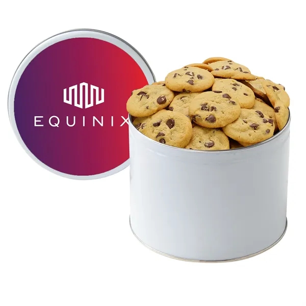 Half-gallon tin filled with 16 gourmet cookies. Cookies have a 2... from ASI 71685 Midnite Snax®